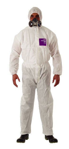 WORKWEAR PROTECTIVE SMS FABRIC, MICROGARD 1500 WHITE SIZE S
