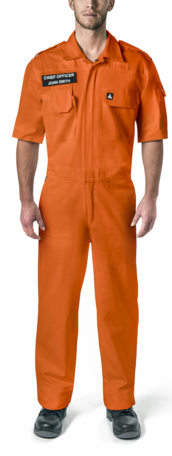 BOILERSUIT COTTON SHORT SLEEVE, UV PROTECTION NAVY 3XL