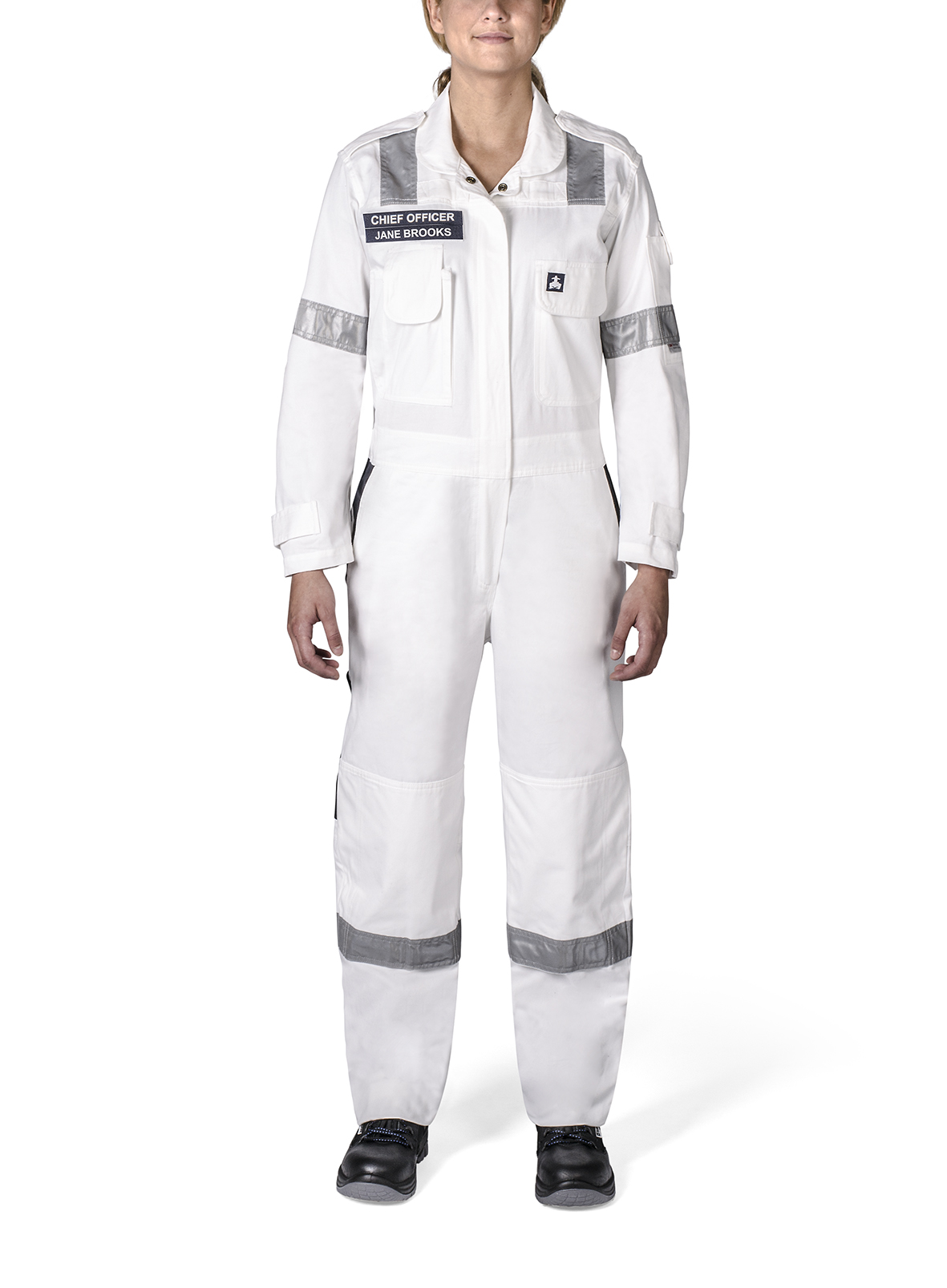 BOILERSUIT COTTON REFLECT TYPE, UV PROTECT WOMEN WHITE XS