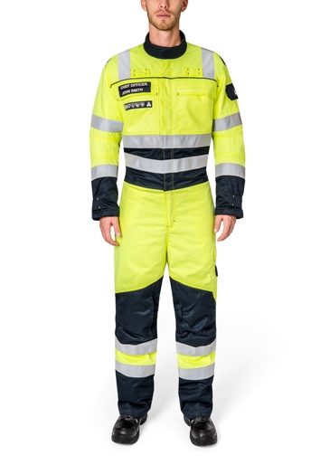 BOILERSUIT WINTER MULTI-HAZARD, OFFSHORE ORANGE & NAVY M