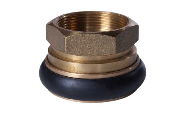 ADAPTER FIREHOSE BRASS MACHINO, 2-1/2" FEMALE/2-1/2" FEMALE