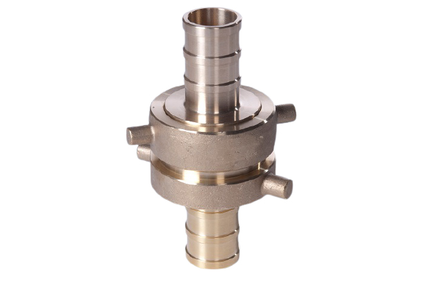 COUPLING HOSE BRASS PIN LUG, 2-1/2" 7-1/2 TPI HOSE END 38MM