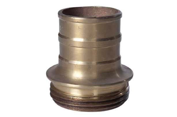 COUPLING HOSE BRASS LFB, 2-1/2" 5-1/5 TPI HOSE END 38MM
