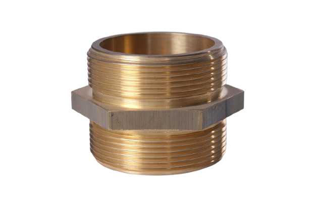 NIPPLE DUAL BRASS SM900040, 1-1/2" X 1-1/2" ANST MALE