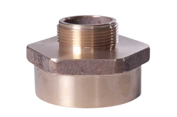 NIPPLE REDUCING BRASS, 2"X1-1/2" BSP FEMALE X MALE