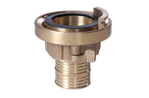 COUPLING HOSE BRASS SMS, 2-1/2" HOSE END 38MM