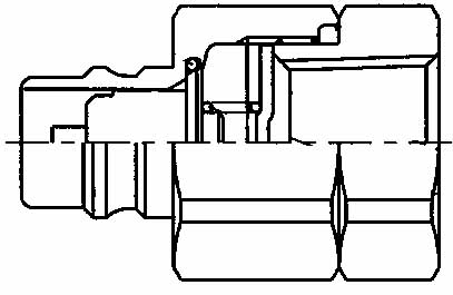 COUPLING QUICK SUS-304 NIPPLE, SVHN4-4F FEMALE RC1/4 W/VALVE