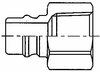 COUPLING QUICK STEEL NIPPLE, OHN4-4F FEMALE RC1/4 NO VALVE