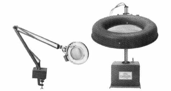 MAGNIFIER ILLUMINATED, FIXED TYPE 100V