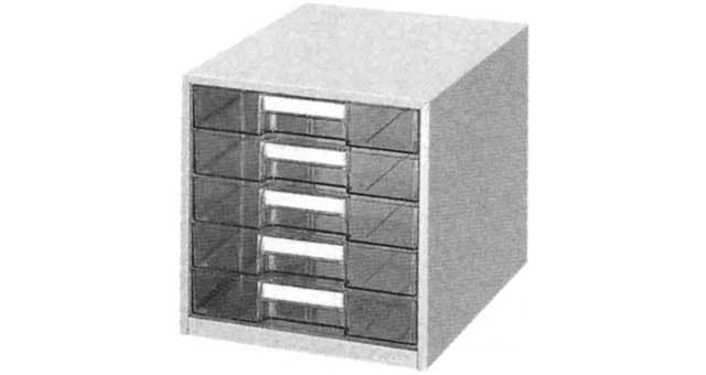 CABINET LETTER STEEL FRAME, 5 PLASTIC DRAWER 256X330X261MM