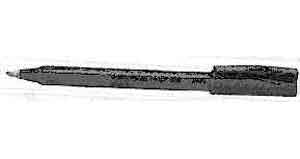 BALL-POINT PEN WATER-SOLUBLE, BLACK 0.3MM