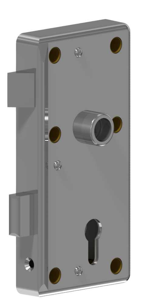 RIM LOCK F/HEAVY DOOR S.STEEL, LEFT HAND INWARD #3827