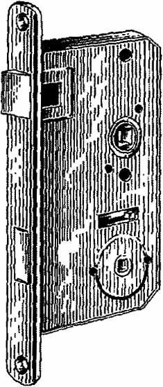 TOILET LOCK MORTISE BRASS, LEFT HAND #3201WC
