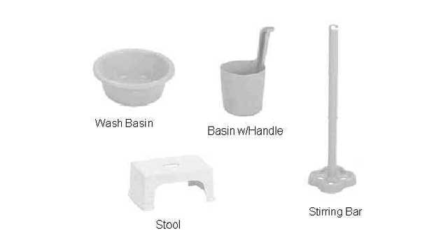 STOOL BATHROOM PLASTIC H:150MM