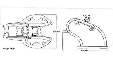 SADDLE HOSE FLANGE DIA:450MM, FOR J.J. TANK CLEANING MACHINE