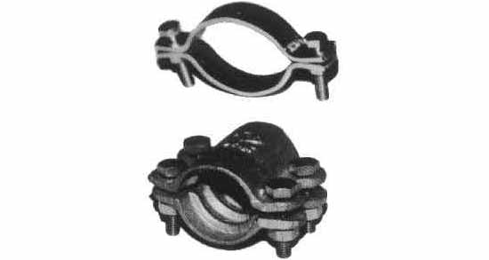 HOSE BAND DOUBLE BOLT TYPE, MALLEABLE IRON 240-250MM