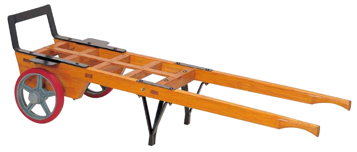 TRUCK WOOD WITH 2 SOLID TIRES, 450X1750MM LOAD CAPACITY 500KG