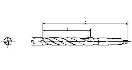 DRILL H.S.S. MORSE TAPER SHANK, TWIST 64MM