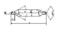 DRILL CENTER A-TYPE, 6.3MM DRILL DIAM 90DEG