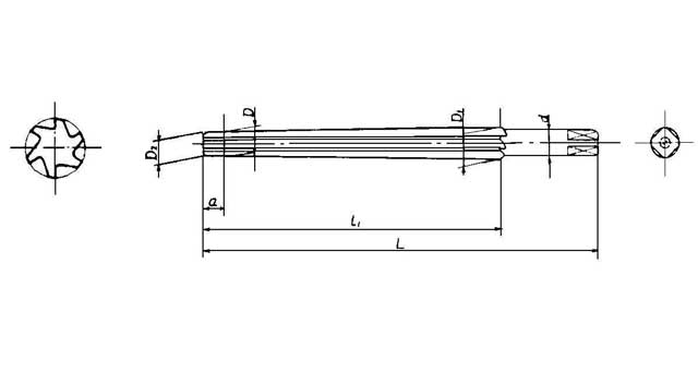 REAMER HAND 1/50 TAPER PIN, STRAIGHT FLUTE 0.6MM