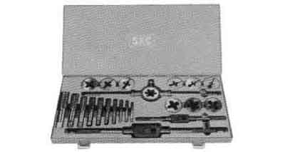 SCREW PLATE SET WHITWORTH, COARSE #OK150 1/4TO1-1/2 54PCS