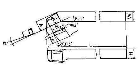 TOOL BIT TIP WELDED HSS BENT, LEFT HAND-32 32X32X250MM