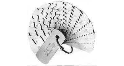INVOLUTE GEAR TOOTH GAUGE, #DP(L) 2-5 THREADS