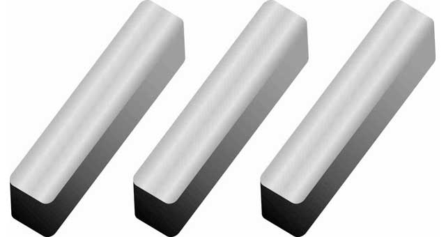 KEY MACHINE DOUBLE SQUARE ENDS, STEEL 20X12X300MM
