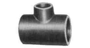 TEE REDUCING MALLEABLE CAST, IRON BLACK 1-1/4X1-1/4X1
