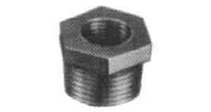 BUSHING HEXAGON MALLEABLE CAST, IRON BLACK 1/2X3/8