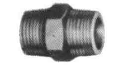 NIPPLE HEXAGON MALLEABLE CAST, IRON BLACK 3