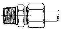 CONNECTOR COMPRESSION STEEL, 21.7MMXPT1/2 400KG