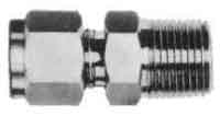 CONNECTOR MALE STAINLESS STEEL, FLARELESS 8MMXPT3/8