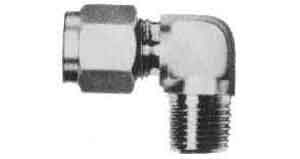 ELBOW MALE STAINLESS STEEL, FLARELESS 6MMXPT1/2