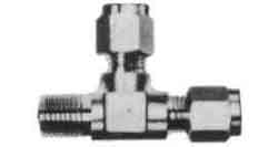 RUN TEE MALE STAINLESS STEEL, FLARELESS 8MMXPT1/8