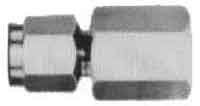 CONNECTOR FEMALE FLARELESS, STAINLESS STEEL 12MMXPF3/8