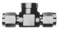 BRANCH TEE FEMALE FLARELESS, STAINLESS STEEL 12MMXPT3/8