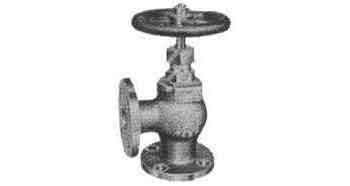 ANGLE VALVE BRONZE FLANGED-END, F7302 5KG-32MM