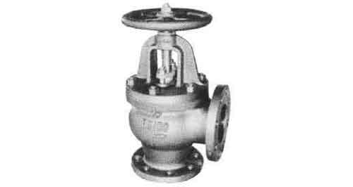 ANGLE VALVE SCREW DOWN CHECK, C-IRON FLANGED F7354 5KG-550MM