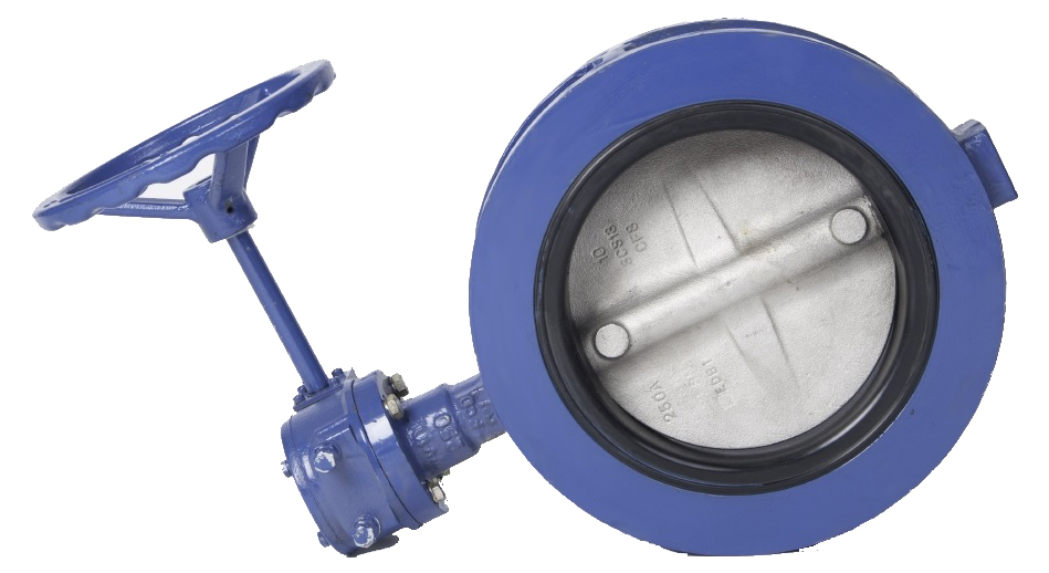 BUTTERFLY VALVE DOUBLE FLANGED, W/GEAR BOX N.CAST IRON 125MM
