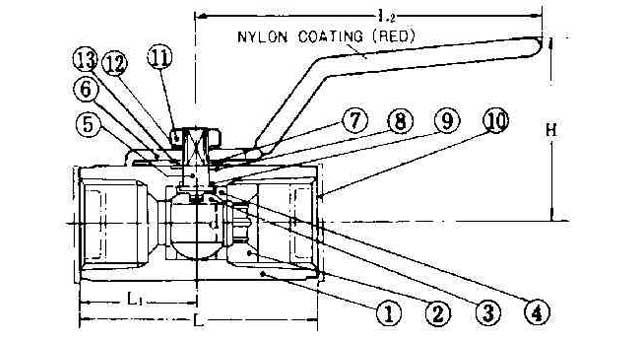 BALL VALVE STAINLESS STEEL, SCREWED-END PT2