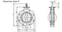 VALVE BUTTERFLY CAST IRON DIN, FLANGED TYPE #55 PN6 400MM