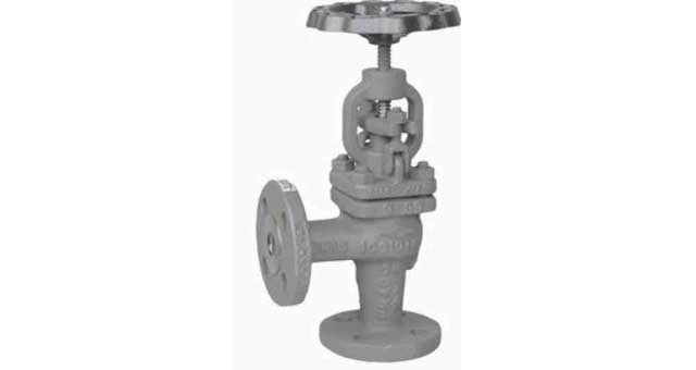 ANGLE VALVE DIN CARBON STEEL, FLANGED PN25/40 #418 25MM
