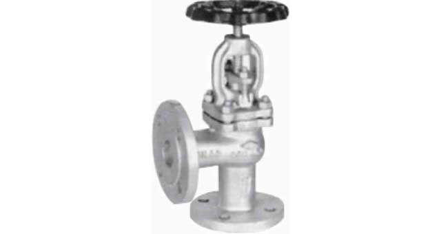 ANGLE VALVE NODULAR CAST IRON, DIN FLANGED PN10/16 #264 20MM