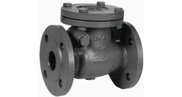CHECK VALVE DIN C/IRON FLANGED, SWING TYPE PN16 #83GU 125MM