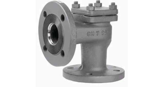 CHECK VALVE DIN CAST STEEL, LIFT PN40 ANGLE #96 DN 150