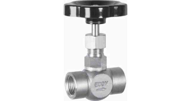 NEEDLE VALVE DIN BRASS SCREWED, #718 3/8"