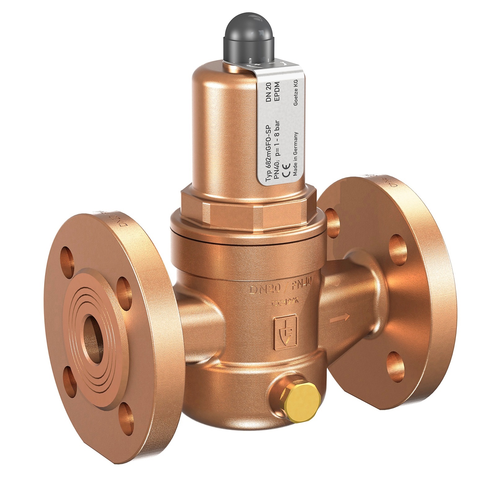 VALVE PRESS. REDUCE W/FLANGE, PN40 GUNMETAL #682MGFO-SP DN50