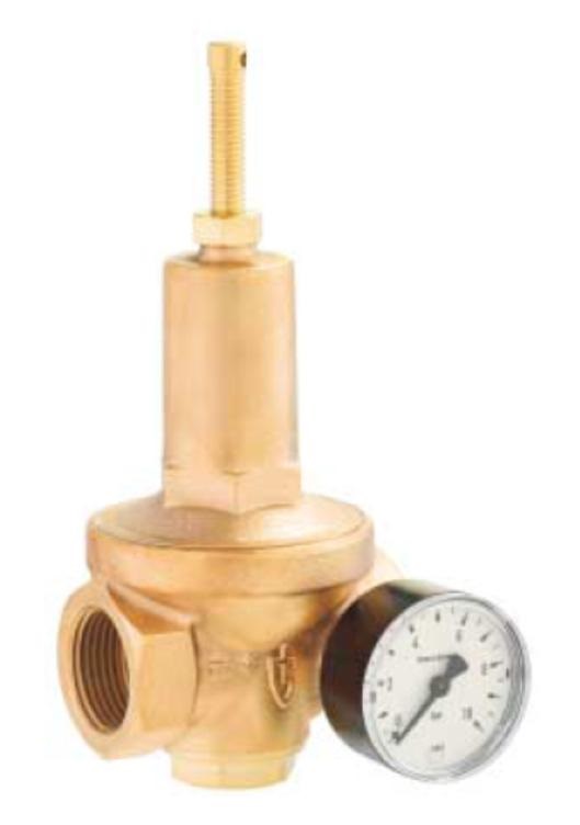 VALVE PRESSURE REDUCE DIN #683, RED BRASS 1" SOCKET JOINT