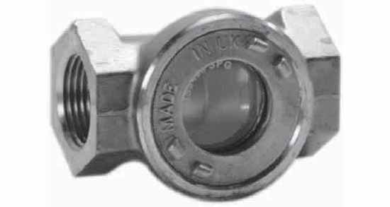 SIGHT GLASS DIN BRONZE SCREWED, SINGLE WINDOW #626 1/2"